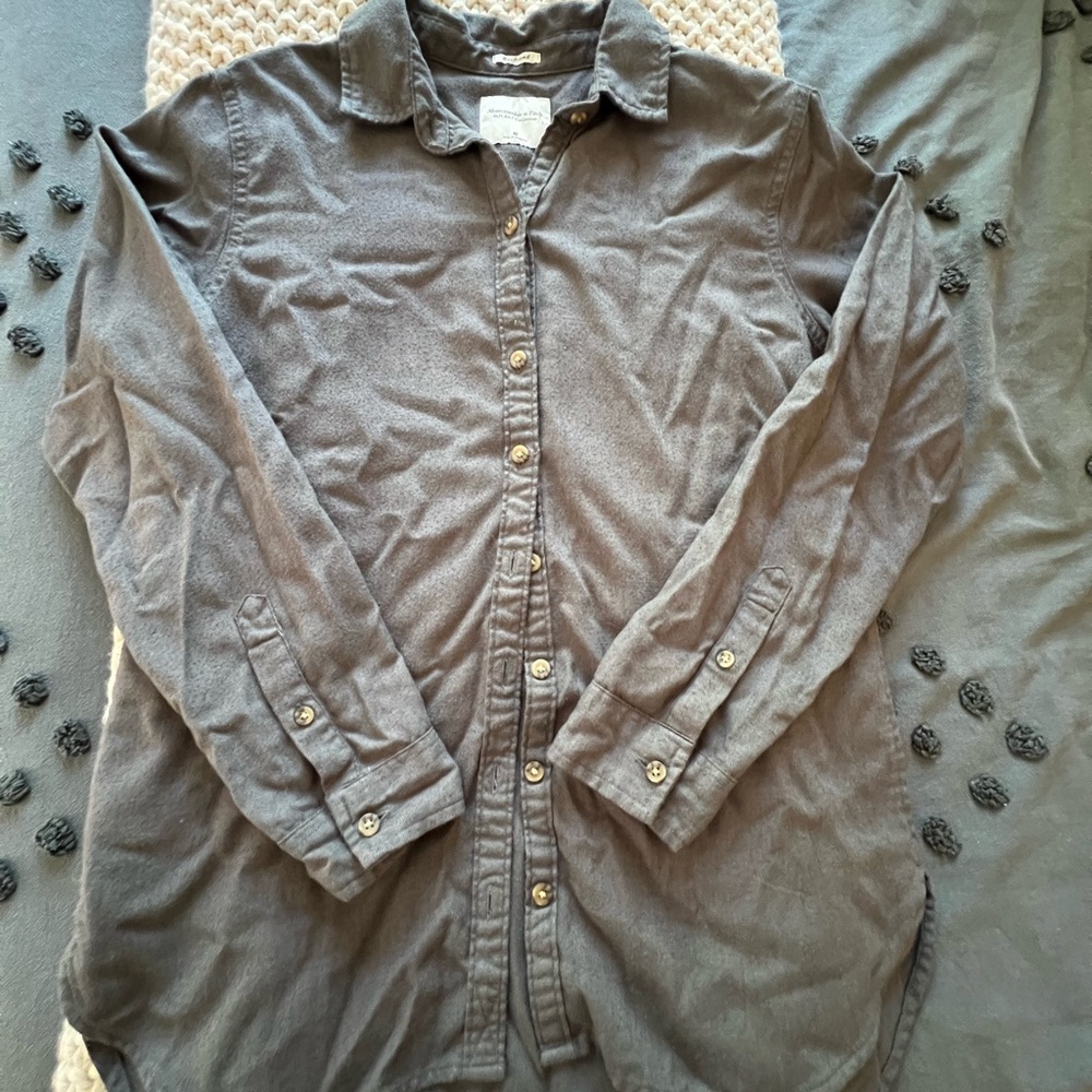 Abercrombie & Fitch Charcoal Button-Up Shirt